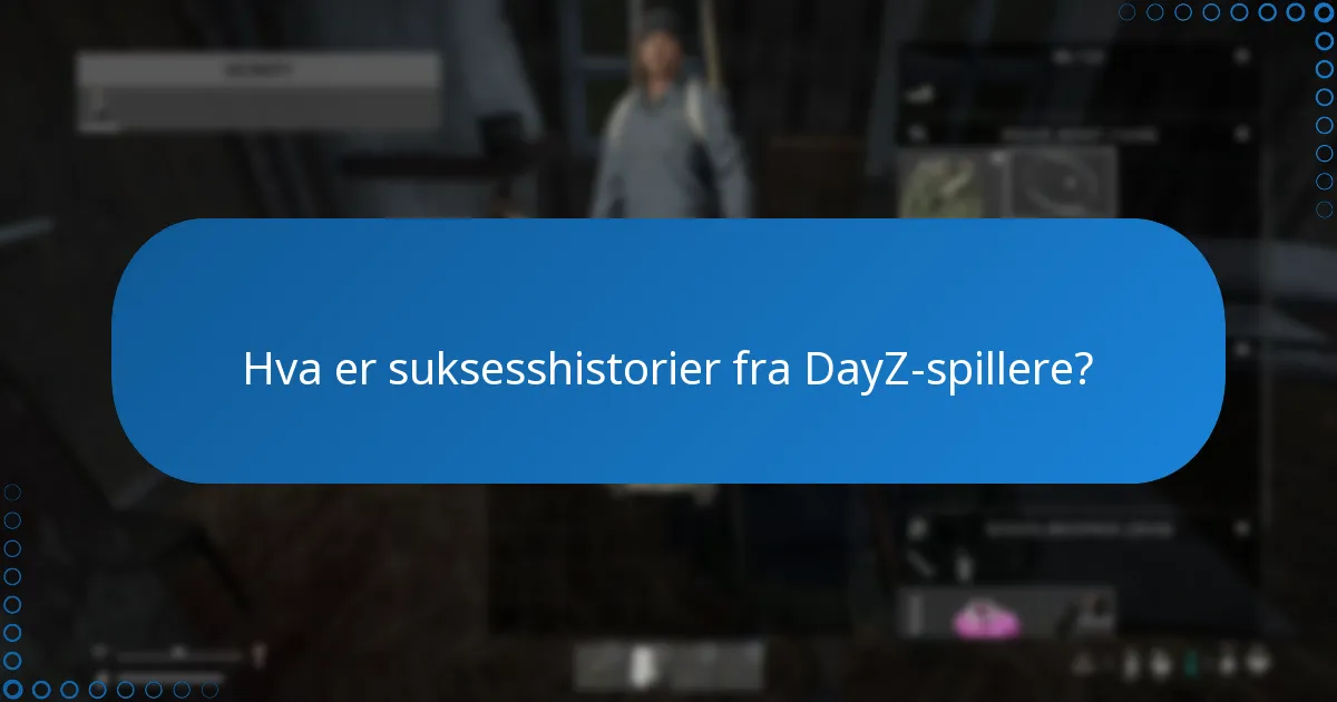 Hva er suksesshistorier fra DayZ-spillere?
