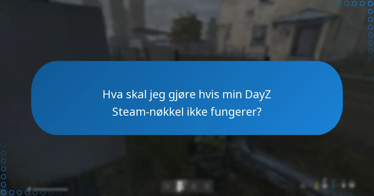 Hva er vanlige problemer når man innløser en DayZ Steam-nøkkel?